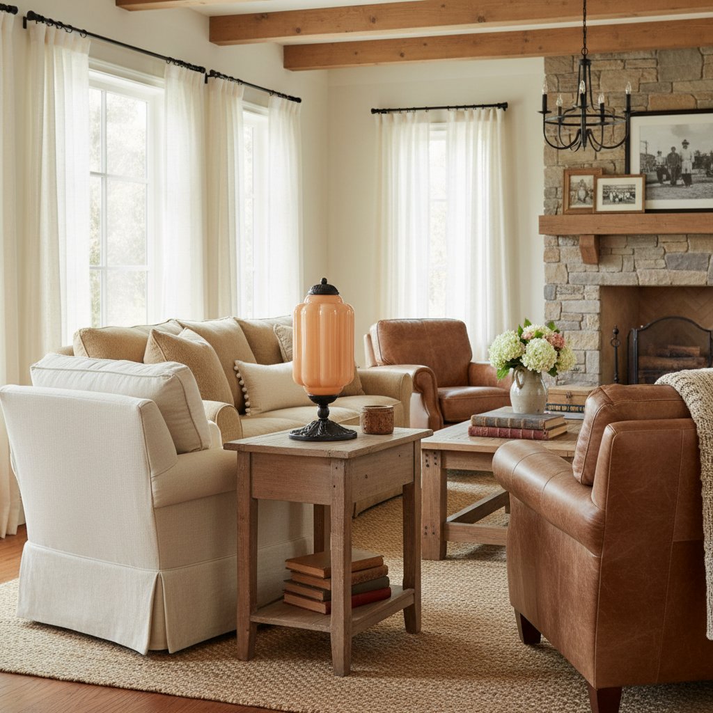 Retro Eloise Milk Glass Table Lamp for Bedroom Decor