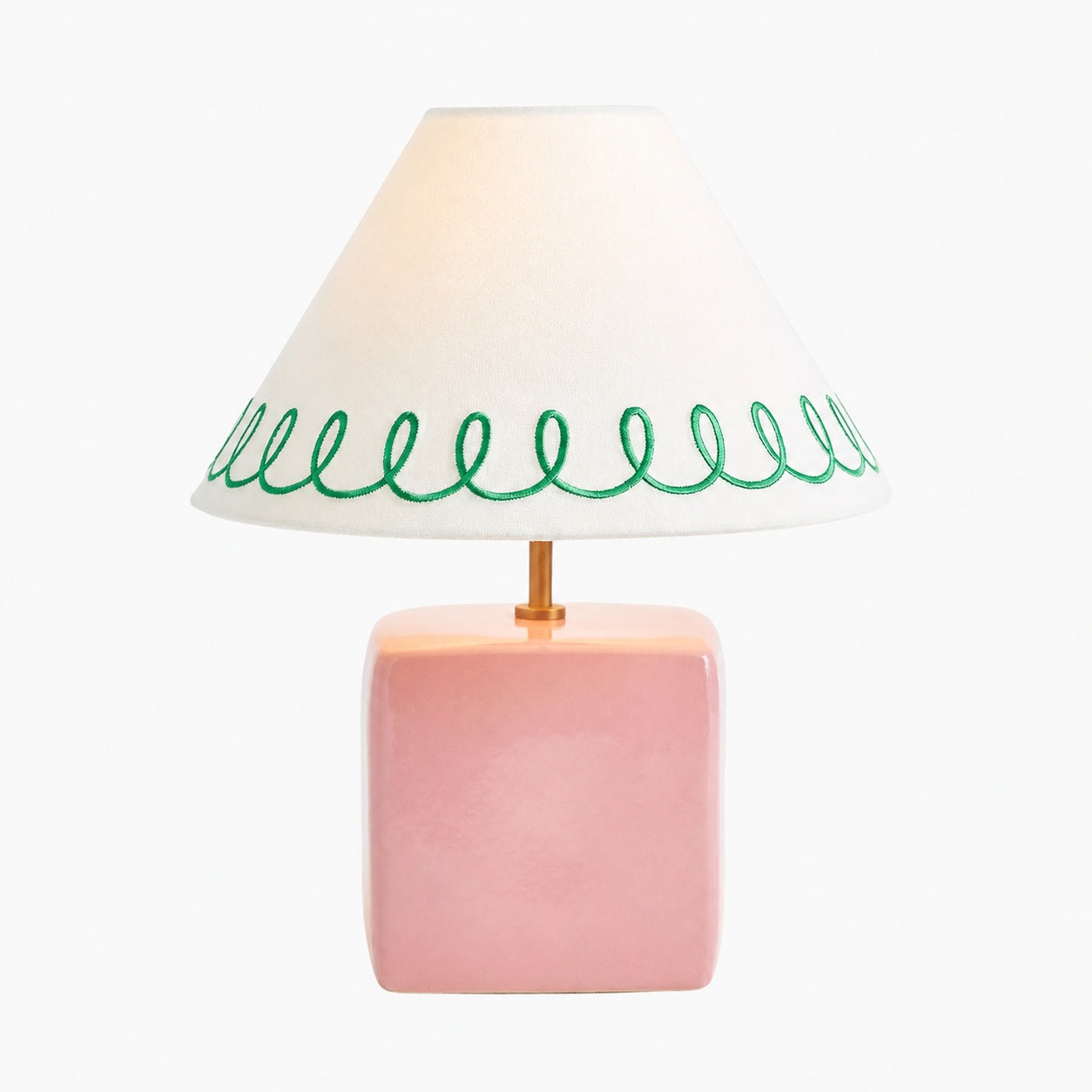 Aeva Ceramic Table Lamp - Modern Grace Design with Playful Polish