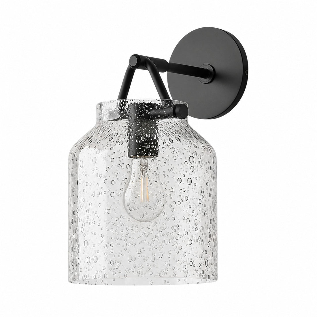 Hanton Modern Minimalist Brass and Glass Sconce – Damp Rated for Bathrooms