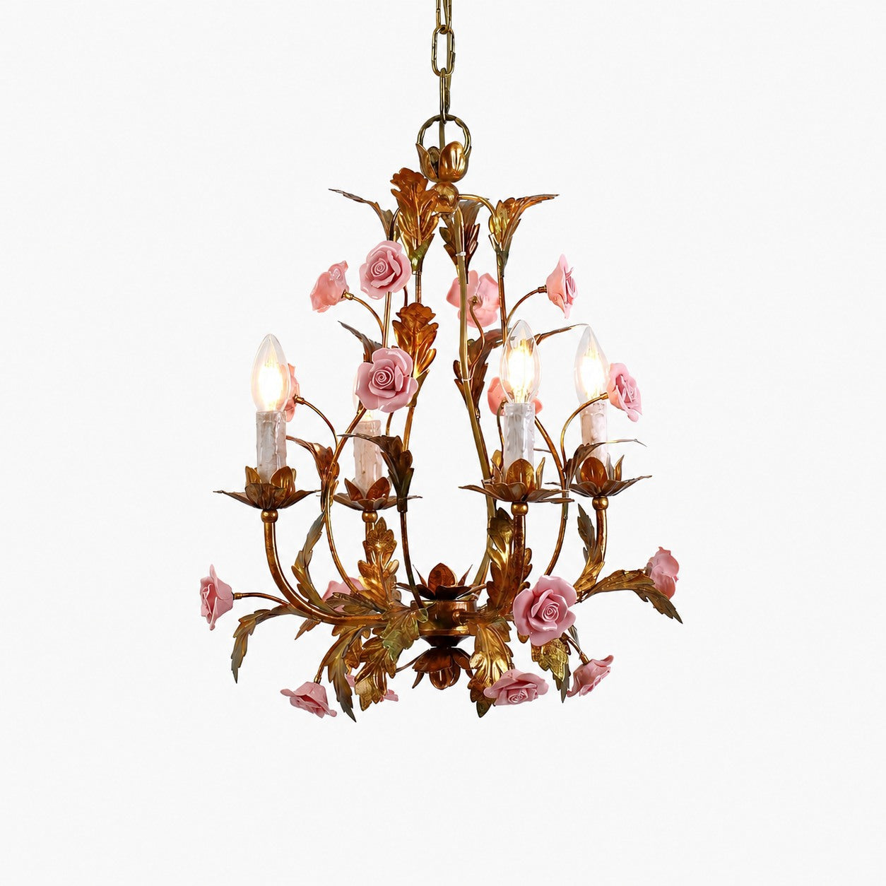 Ceramic Rose Chandelier