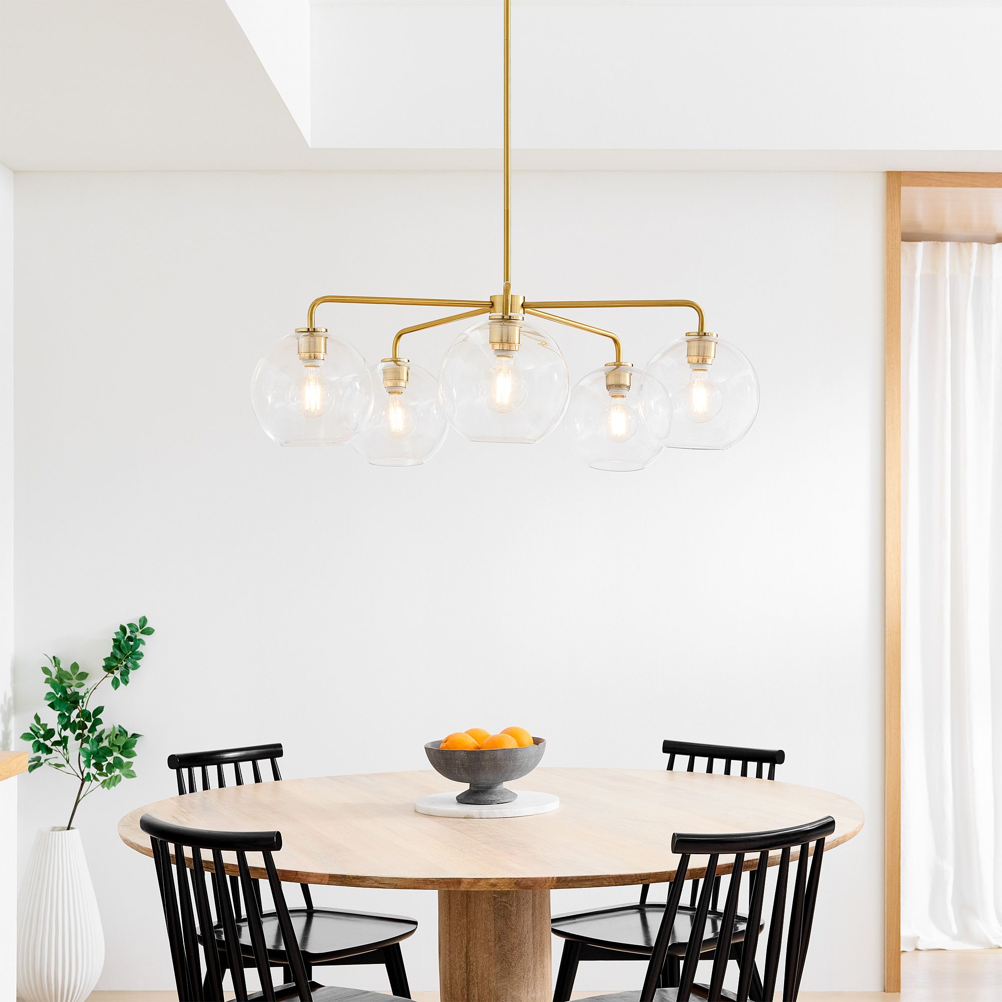 Selvion Contemporary Minimalist Chandelier – Soft Glow Porcelain Fixture for Dining & Hallway