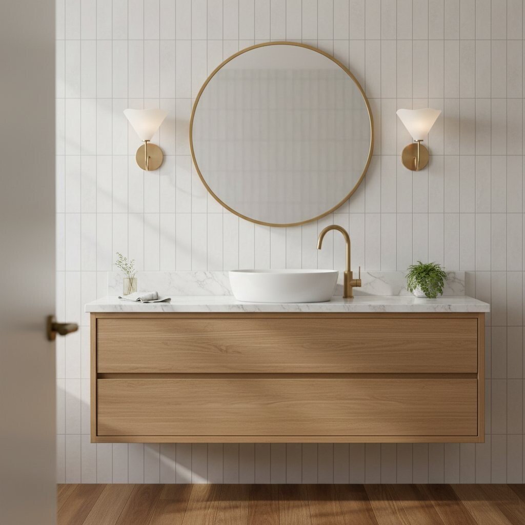 Kysara Brass Linen Wall Lamp - Sculptural Curves Design Suitable for Living Rooms