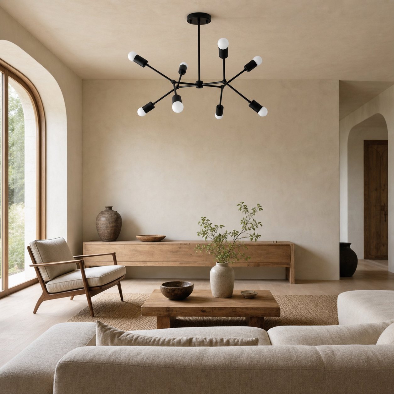Mobilux Line Mobilux Line Modern Geometric Chandelier - Brass Ceiling Light Fixture