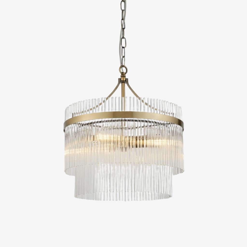 RibGlow Pendant Light – Trio Pendant with Elegant Glass Rods for Dining or Hallway