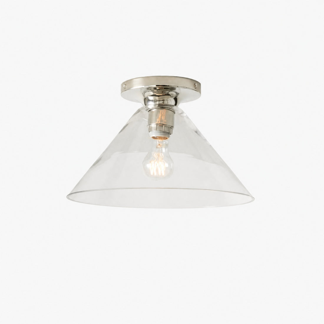 Conica Cone Flush Mount – Glass Ceiling Light for Modern Spaces