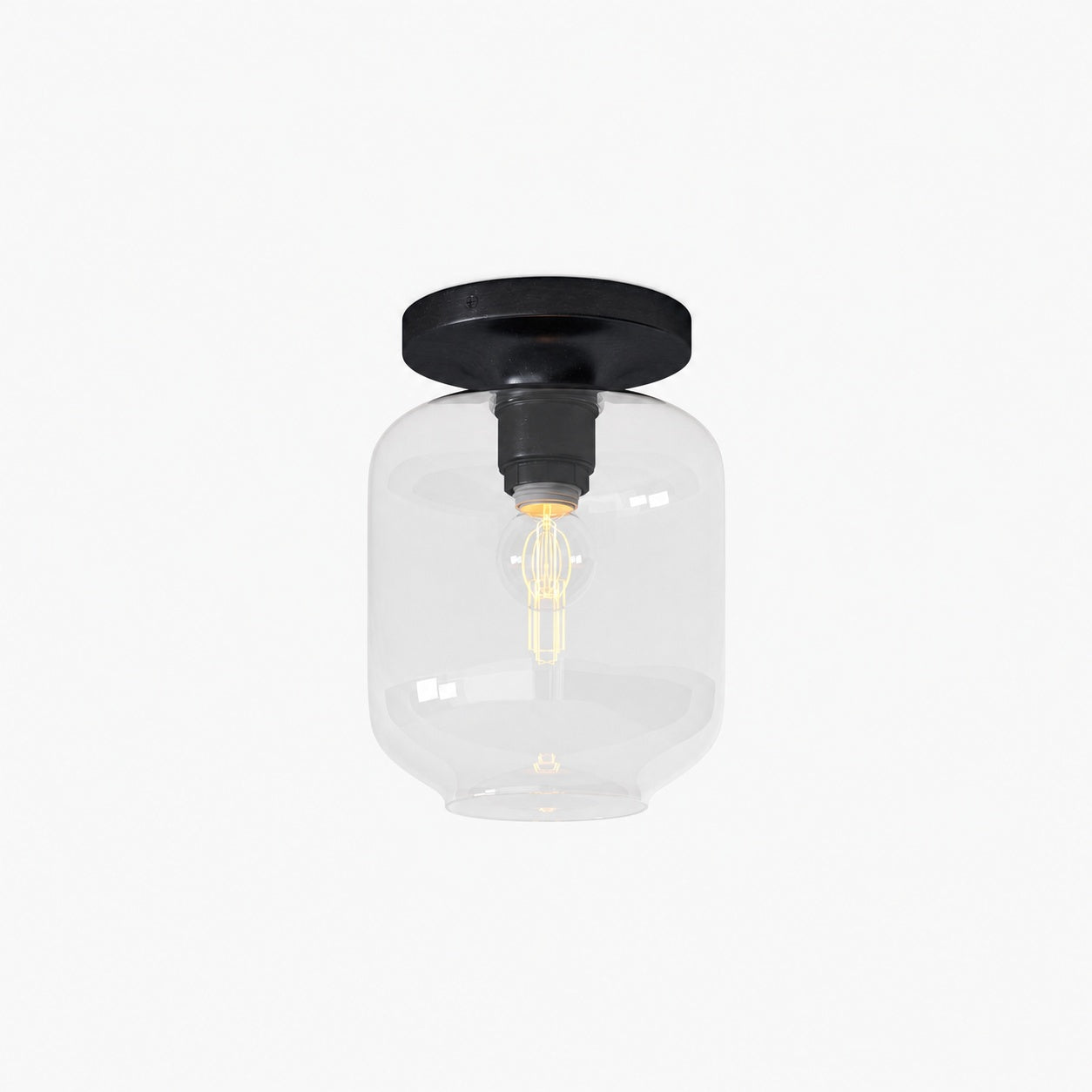 Lumivelle Sculptural Flush Mount Light – Modern Glass Ceiling Lamp