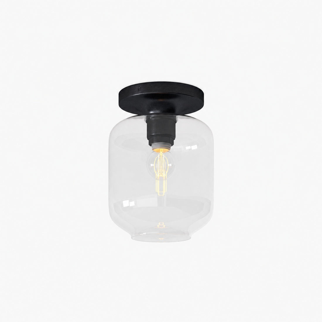 Lumivelle Sculptural Flush Mount Light – Modern Glass Ceiling Lamp