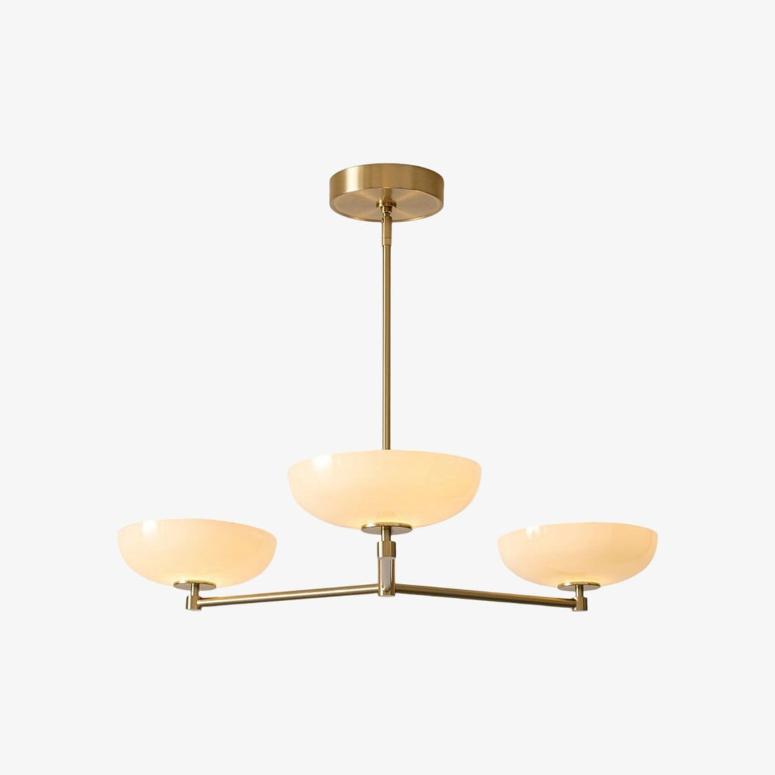 Vega Glass Mid-Century Modern Globe Chandelier with Glass Shades for Dining Room and Kitchen Island