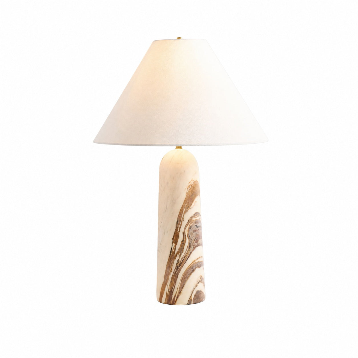 Albi Minimalist Marble Table Lamp – Elegant Fabric Shade Suitable for Any Room