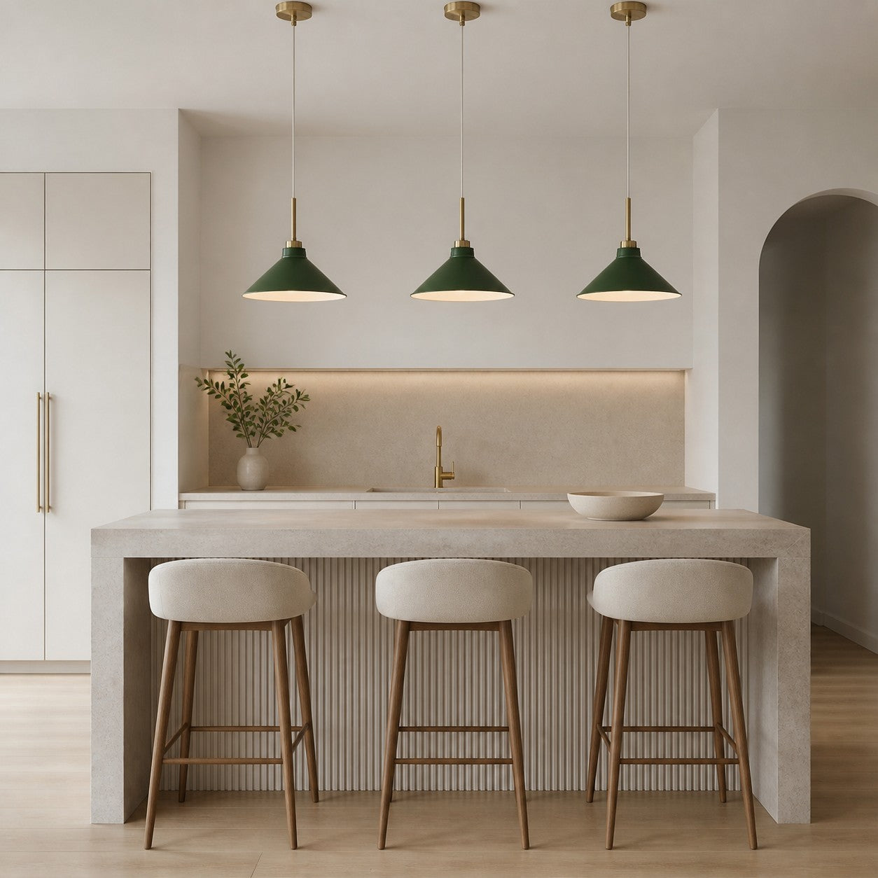 Aurenza Modern Farmhouse Pendant Light - Adjustable Shade for Warm Ambiance