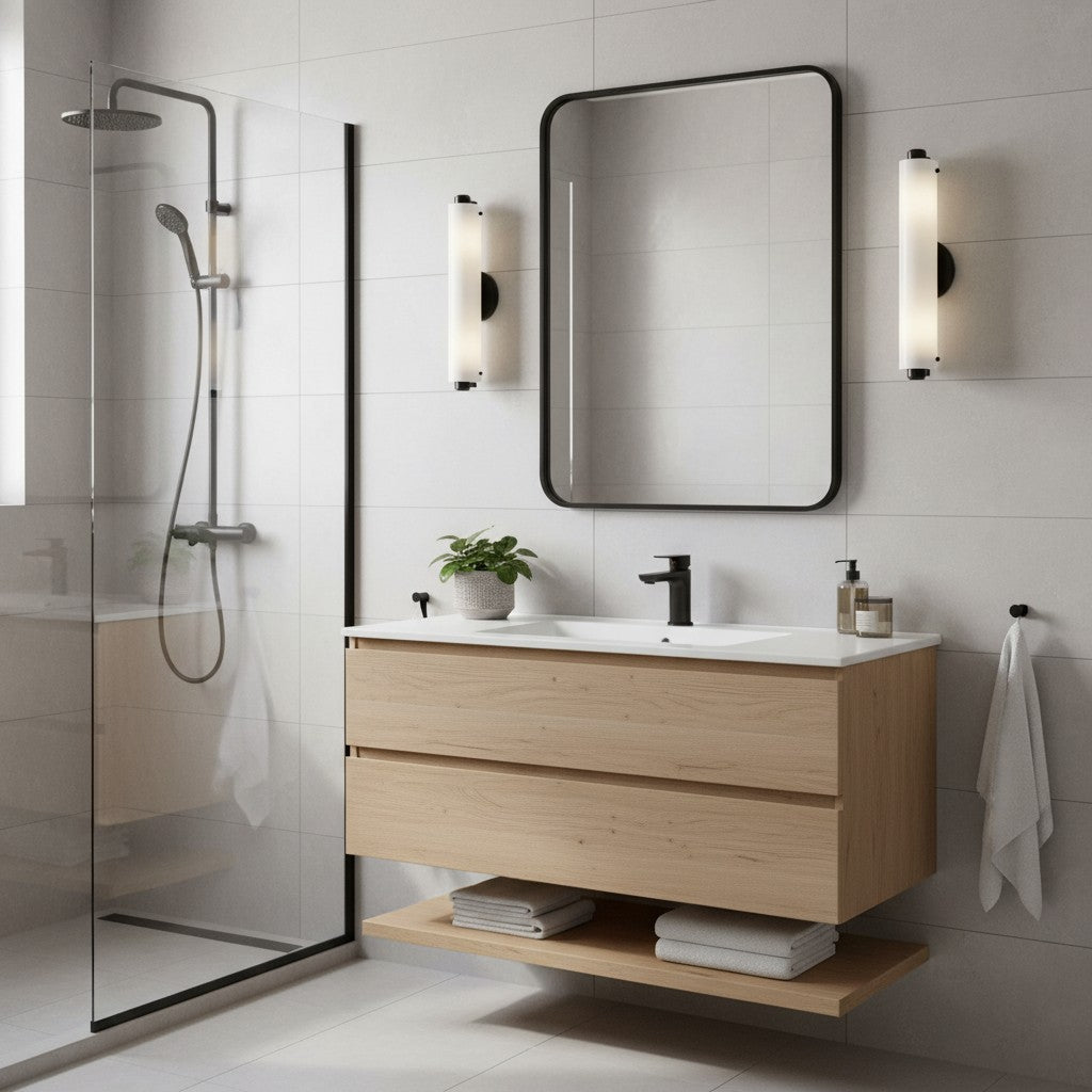 Vilonass Modern Glass Wall Sconce - Elongated Minimalist Design for Indoor and Outdoor Spaces