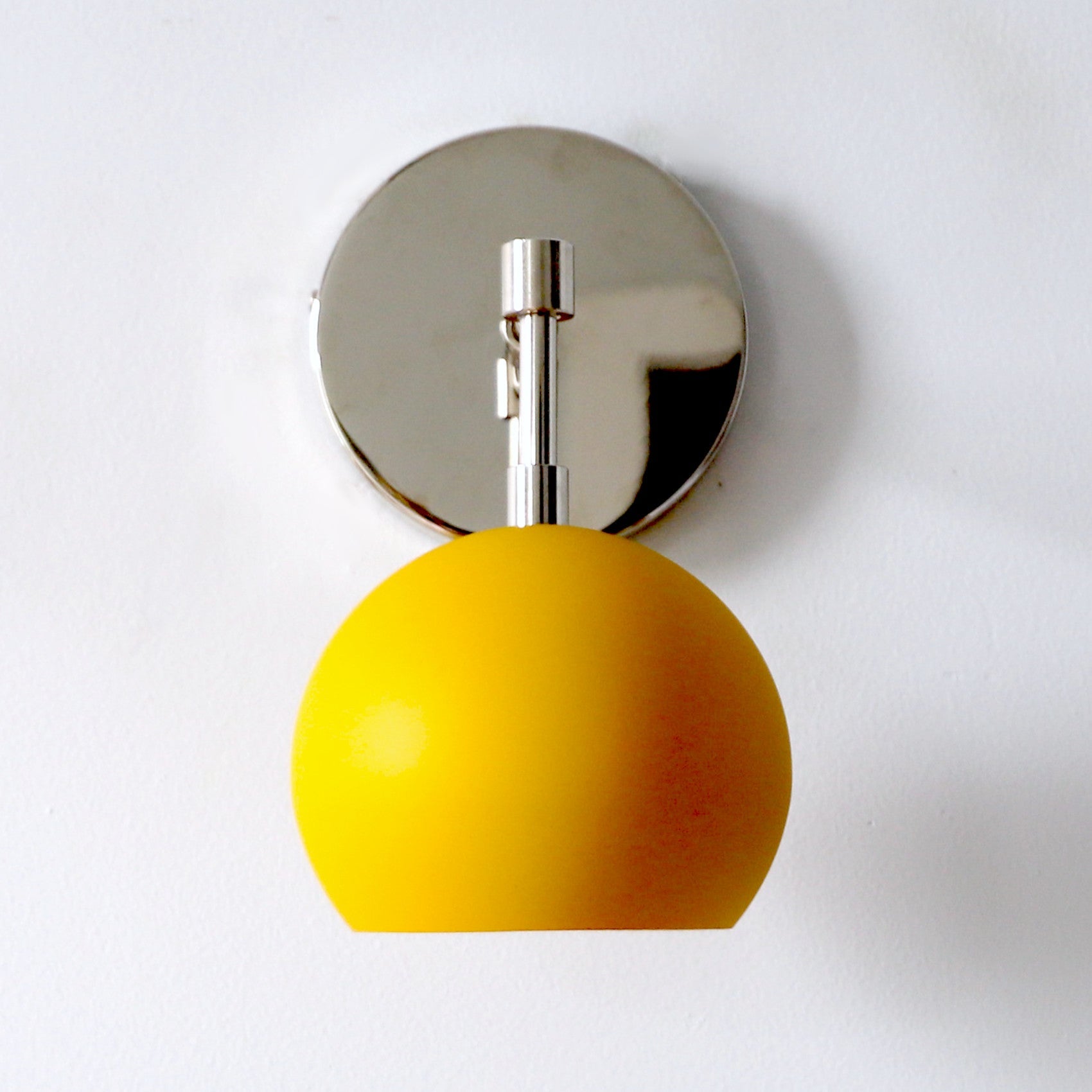 Accent Lighting Globe Wall Sconce in Sunshine Yellow