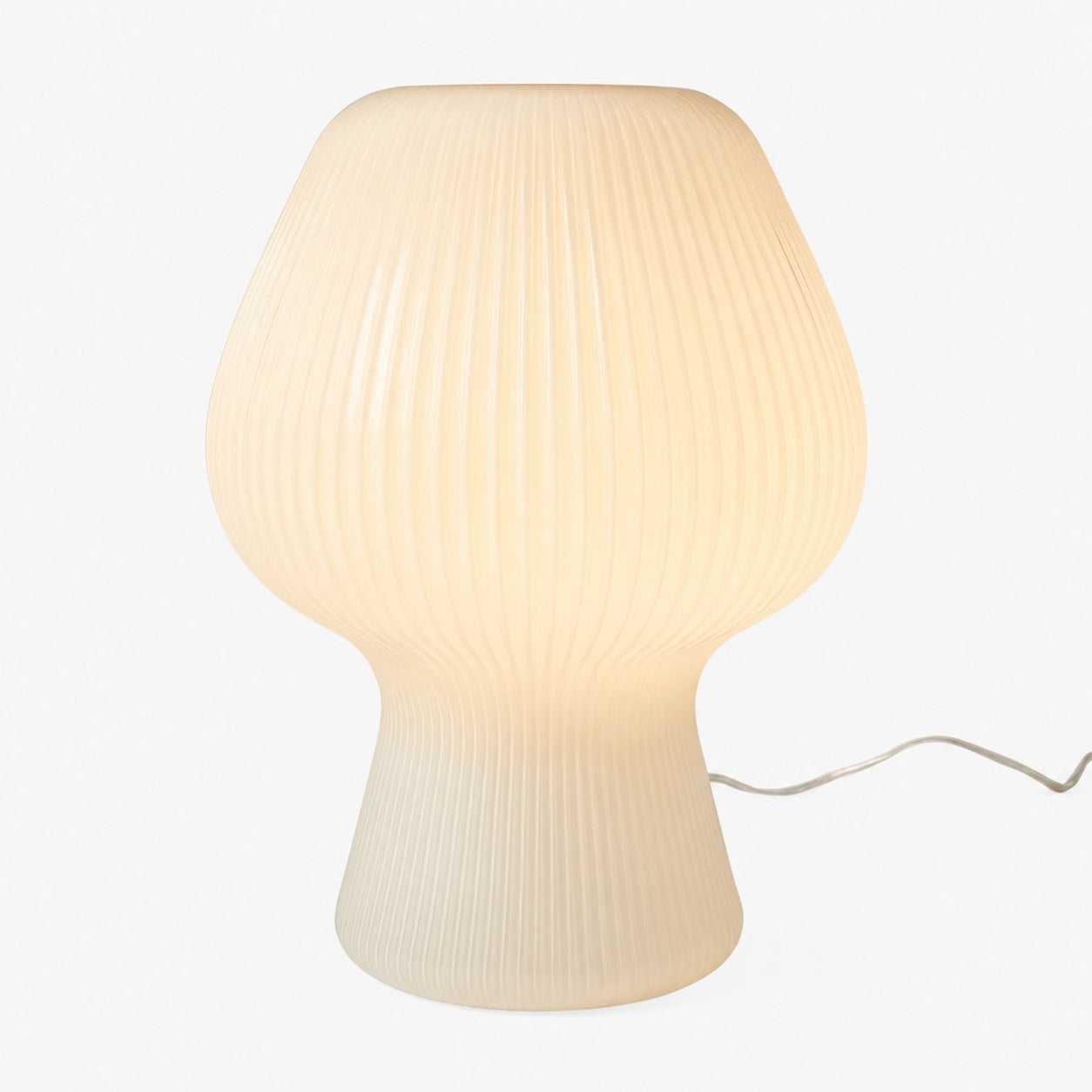 Novarise Ribbed Glass Table Lamp – Textured Glass Accent Lighting