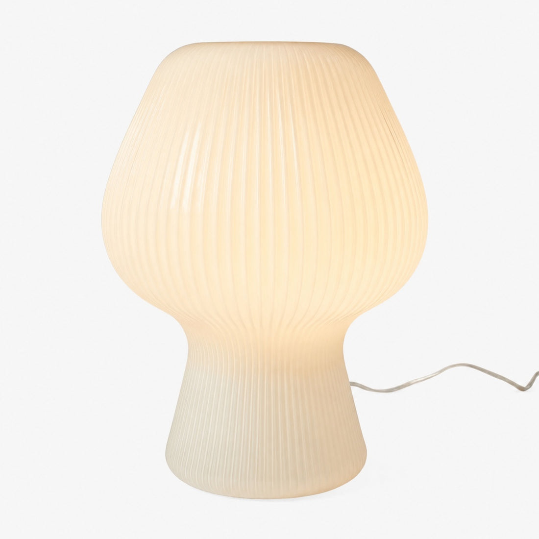 Novarise Ribbed Glass Table Lamp – Textured Glass Accent Lighting