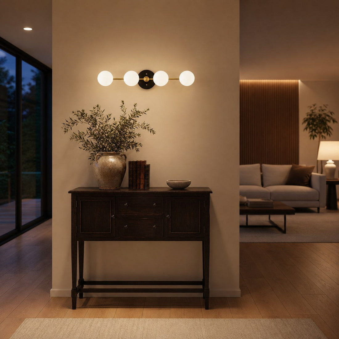 Glorica Glass Long Vanity Light - Modern Minimalist Wall Sconce Design