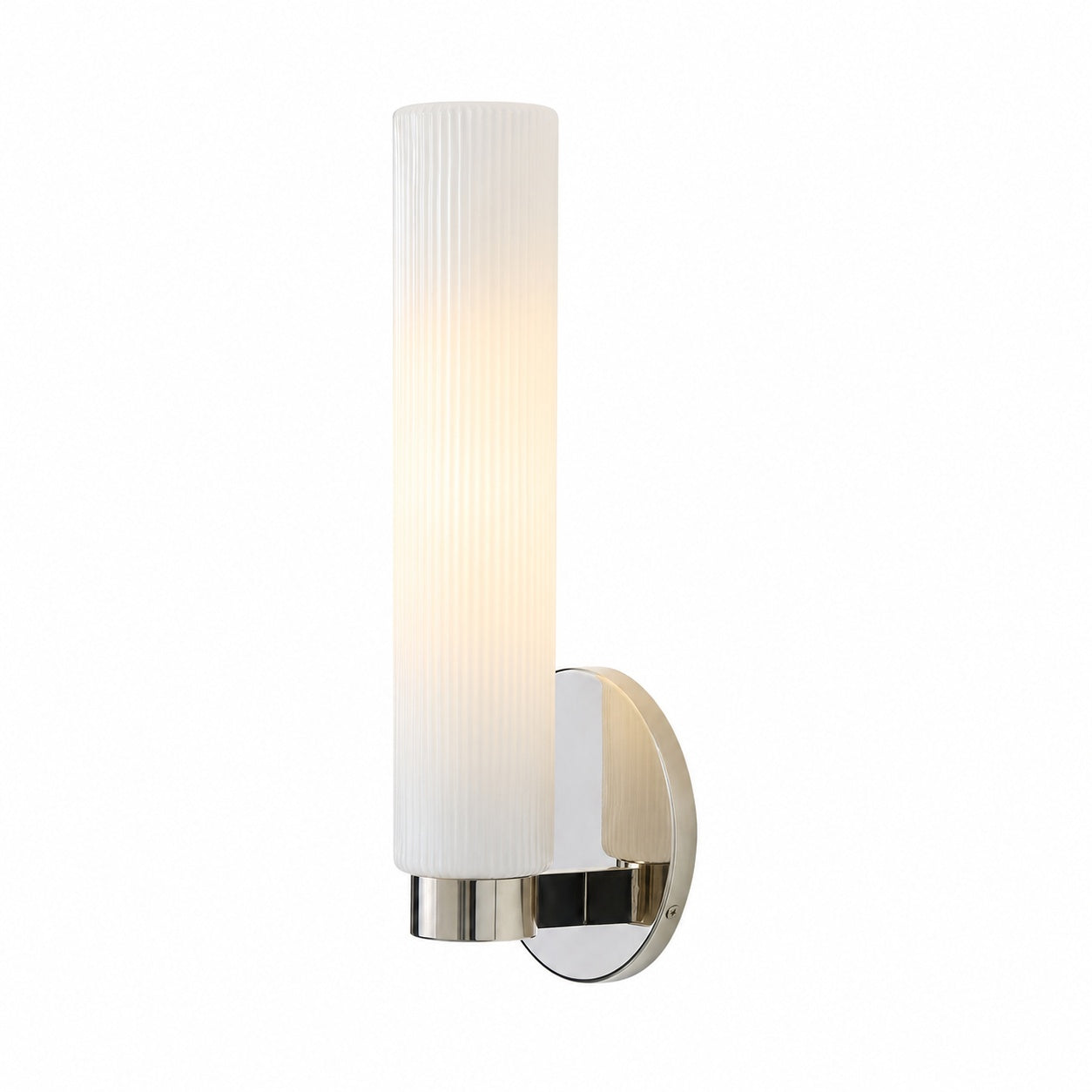 Rivora Fluted Glass Indoor Outdoor Sconce - Modern Wall Light for Home Decor