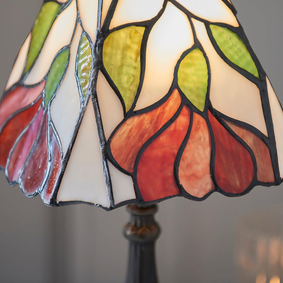 TF Botanica Decorative Table Lamp – Colourful Floral Glass Lamp for Cozy Interiors
