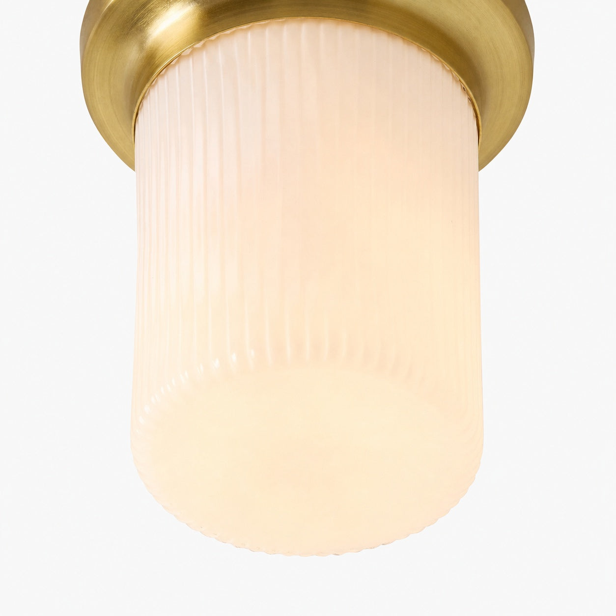 Rivora Fluted Glass Flush Mount – Ribbed Durable Ceiling Light