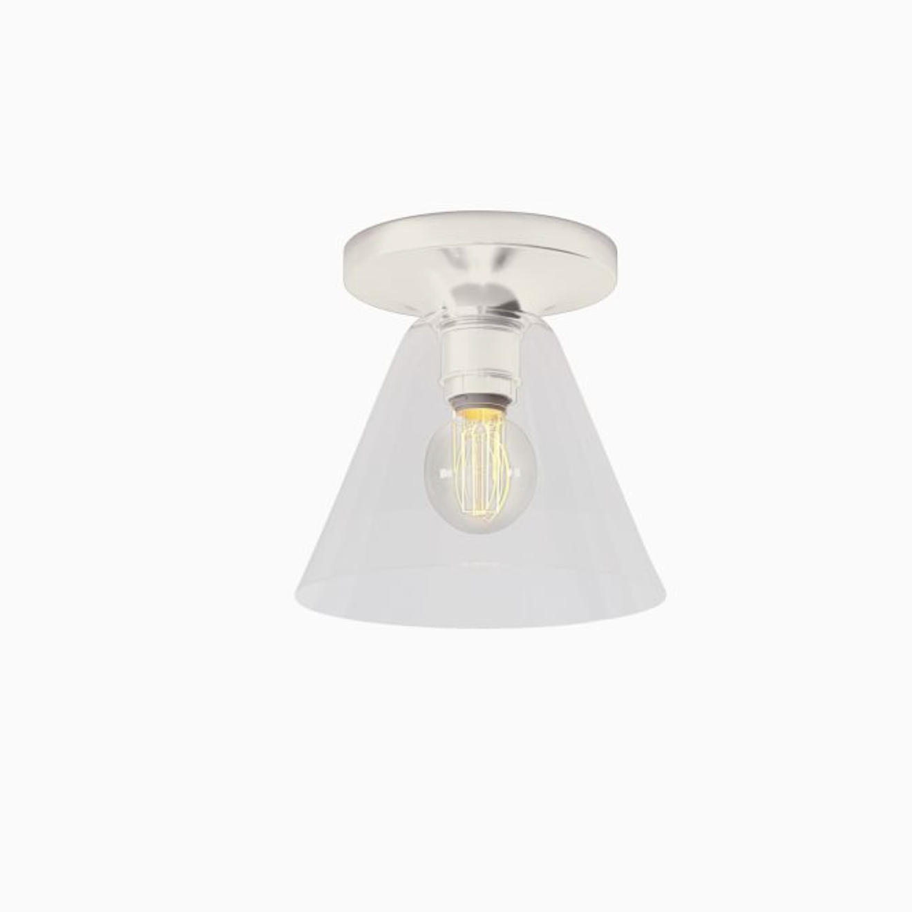 Conica Cone Flush Mount – Glass Ceiling Light for Modern Spaces