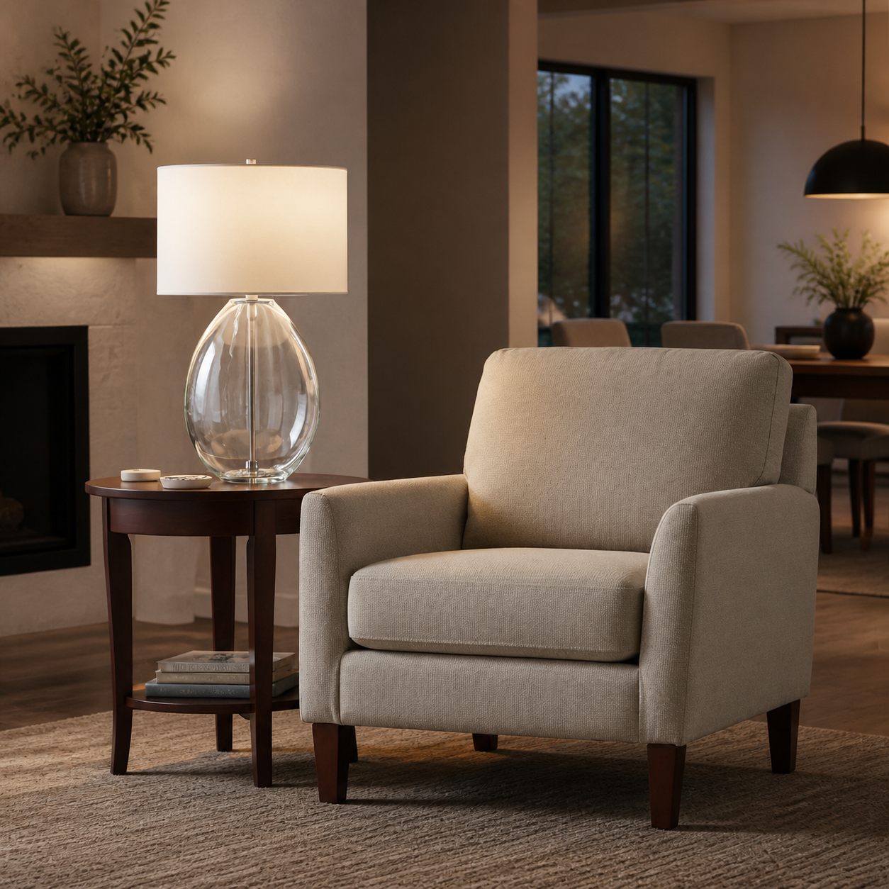 Sustaina Sustainable Glass Lamp - Recycled Materials and Contemporary Style for Reading Corner