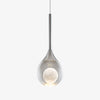 Chrome Luma Collection crystal orb teardrop pendant light