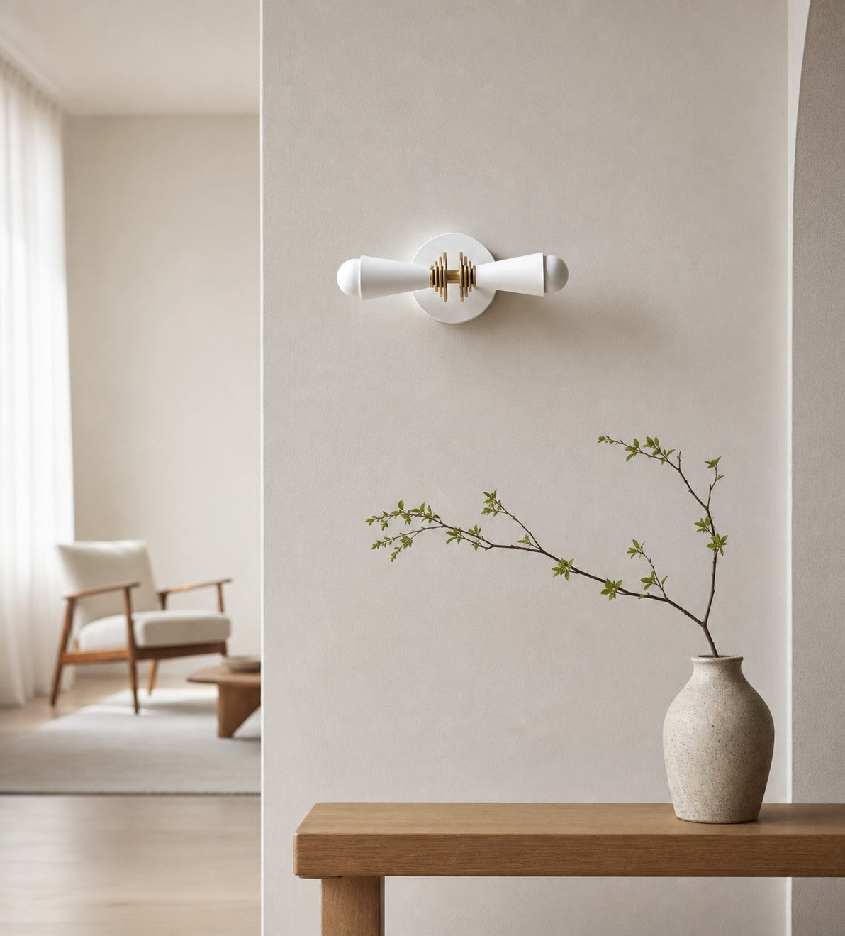 Pyralis Cone Art Deco Wall Light - Multi-Directional Sconce for Vanity or Wall
