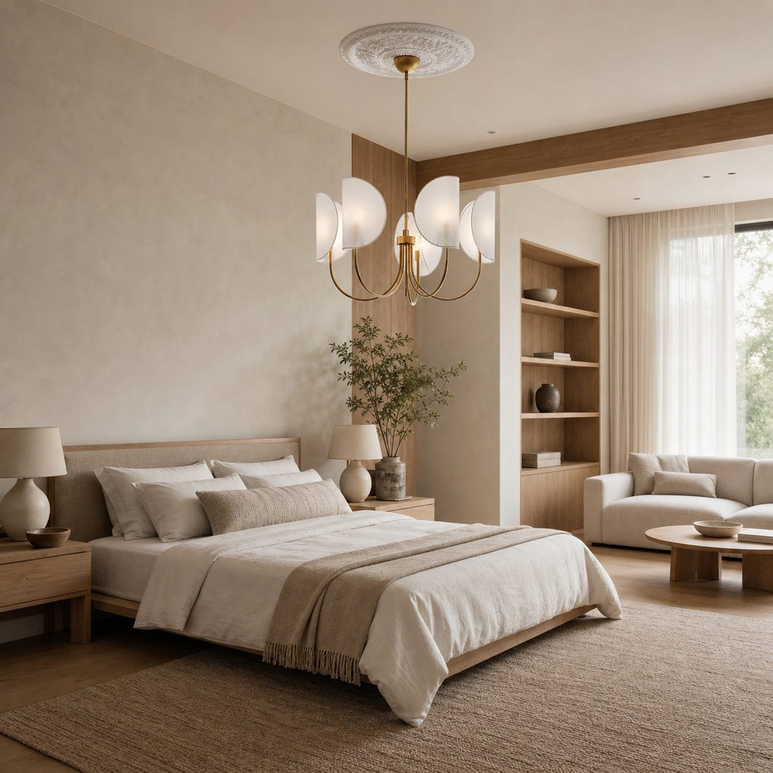 Leaf Brass Chandelier