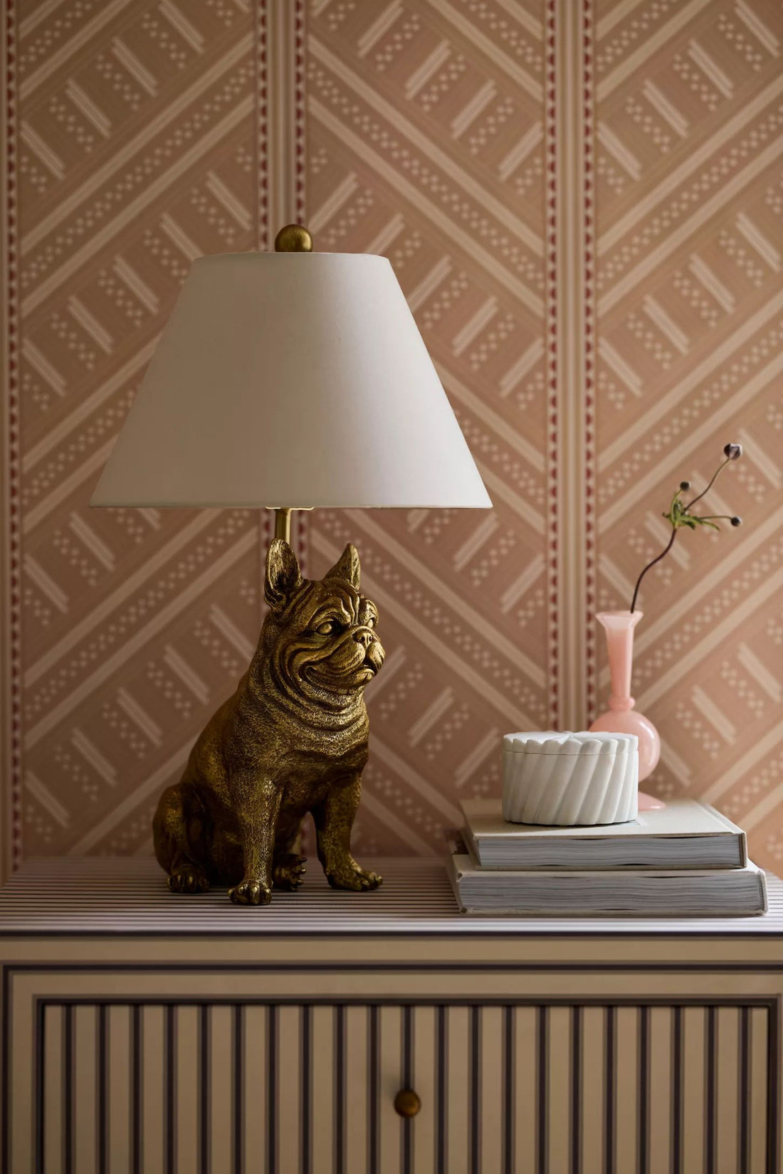 Pawdia Unique Table Lamp - Decorative Ceramic Animal Bedside Lamp
