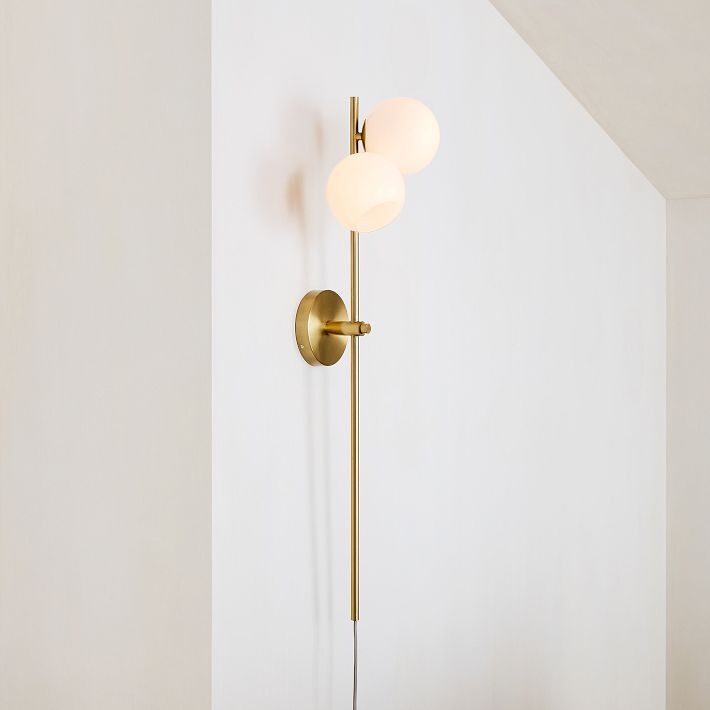 Brina Glass 2-Light Sconce - Minimalist Glass Wall Light for Home