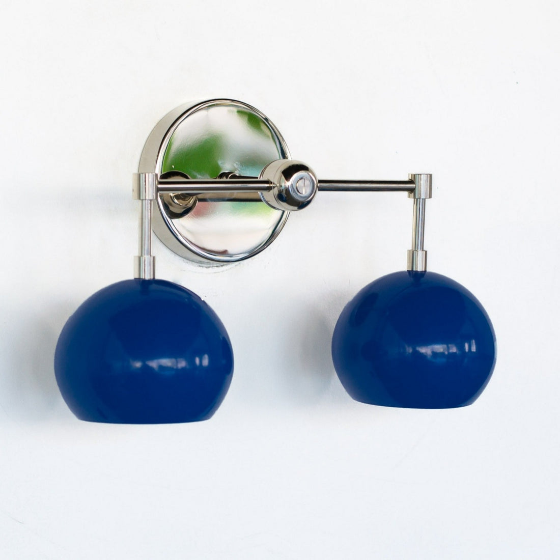 Navy Loa Wall Light - Double Ball Bath Vanity Mirror Wall Sconce
