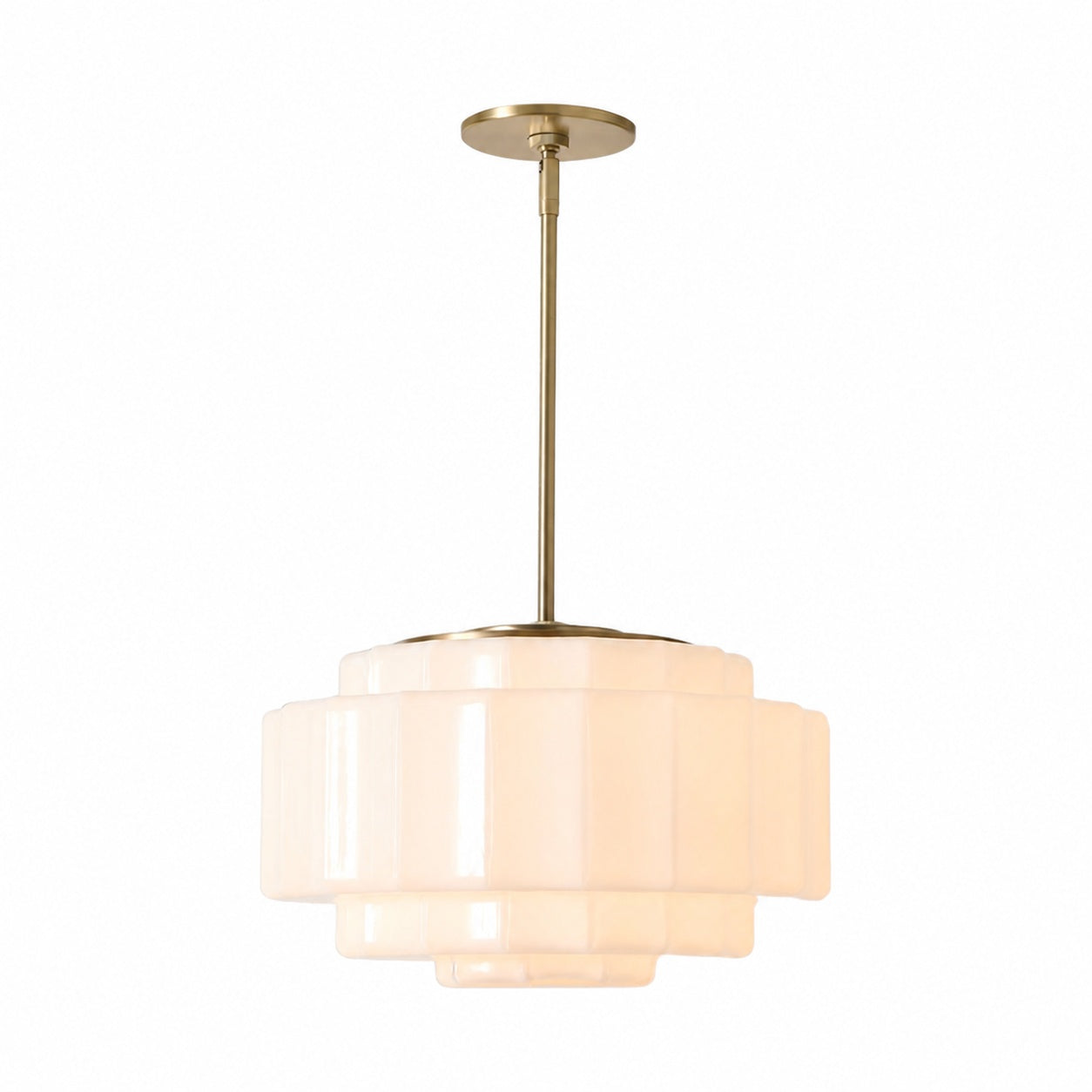 Vexrona Glass Pendant Lamp - Elegant Adjustable Metal Hanging Rod for Living Room and Bar