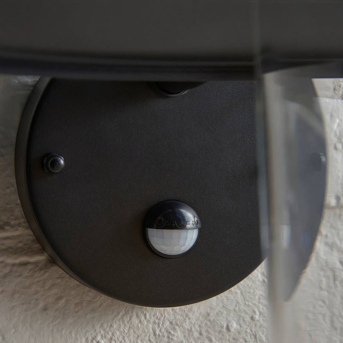 Trevanta Arched Arm Design Wall Light - Black Painted Sensor Lantern Style for Small Spaces