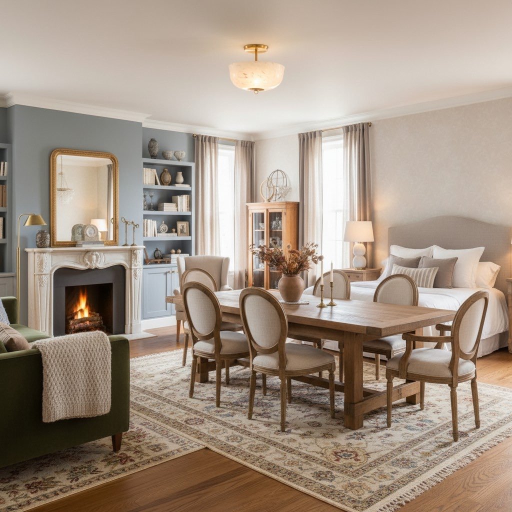 Clea Rounded Glass Flush Mount - Dotted Shade for Bedroom and Hallway Lighting