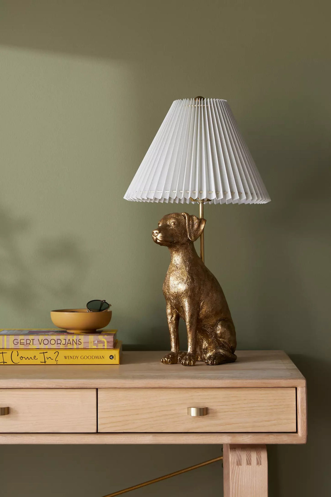 Pawdia Unique Table Lamp - Decorative Ceramic Animal Bedside Lamp