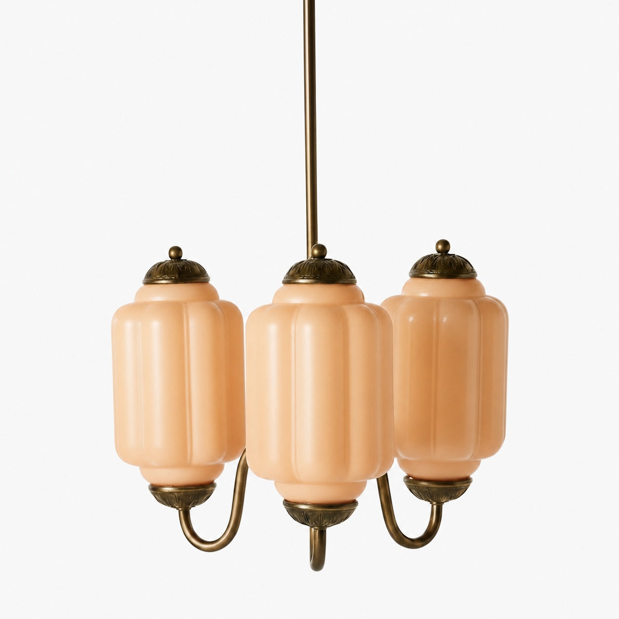 Eloise Vintage Glass Chandelier - Milk Glass Home Accent