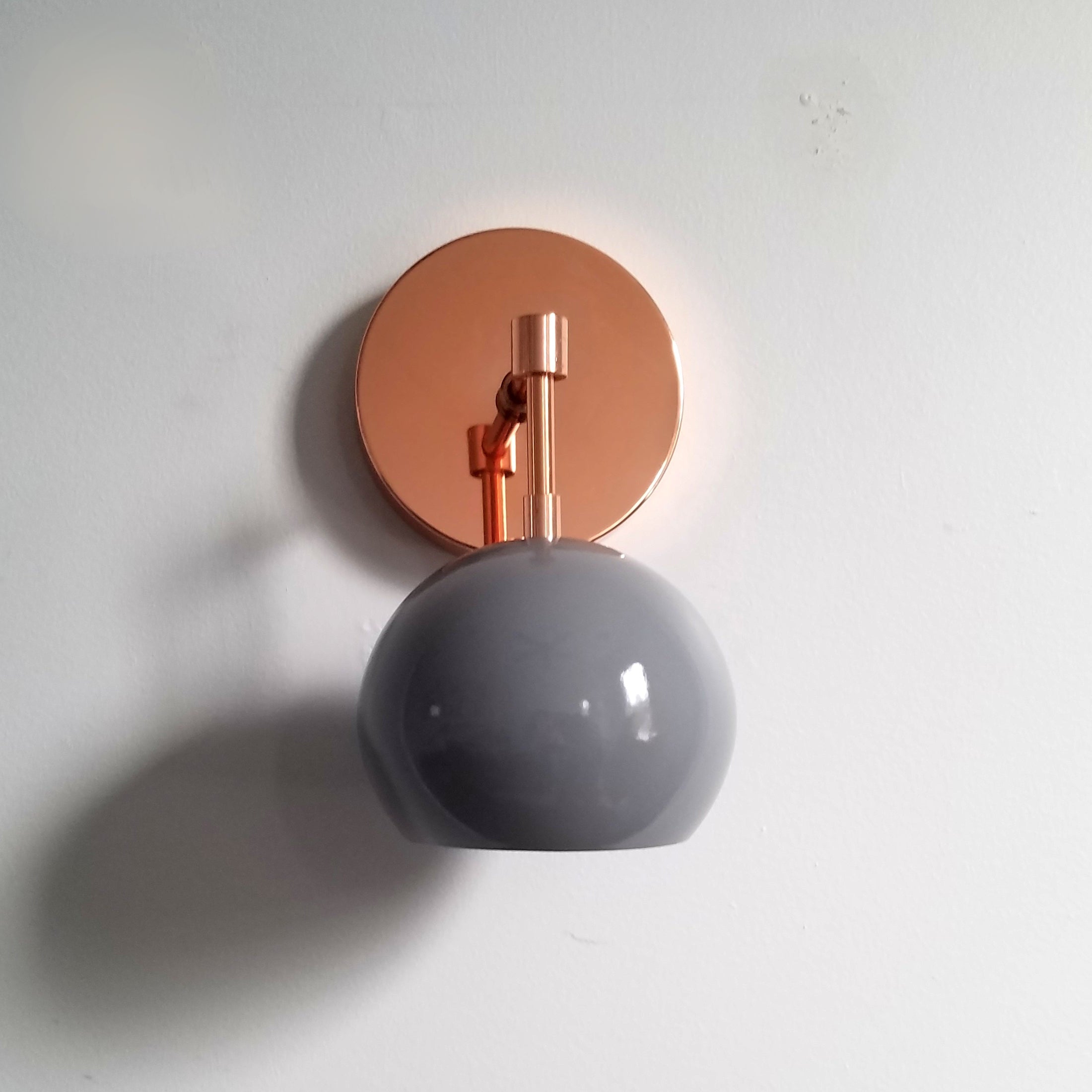 Contemporary Slate Grey Wall Sconce Globe Light