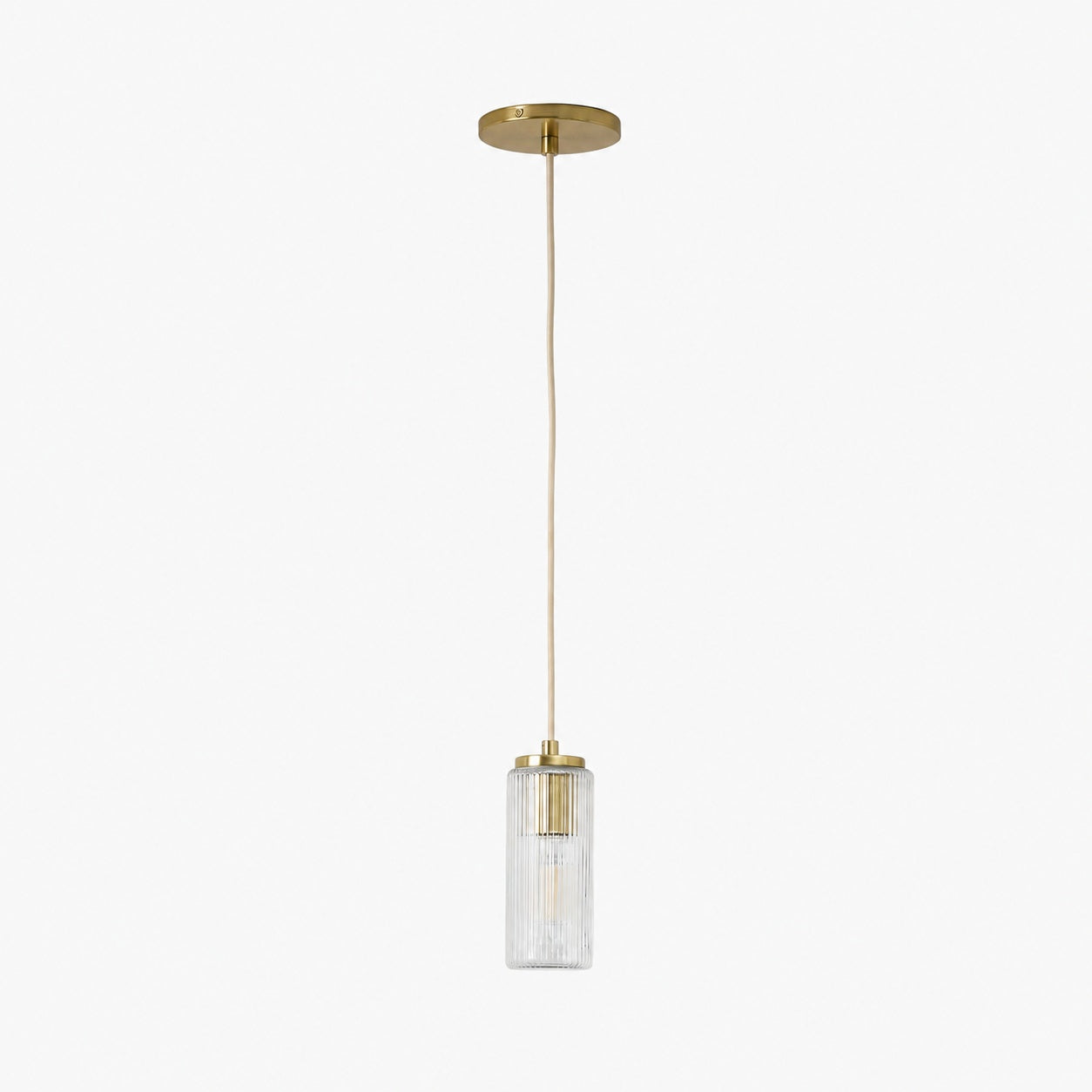 Rivora Fluted Glass Pendant Light – Modern Ribbed Shade