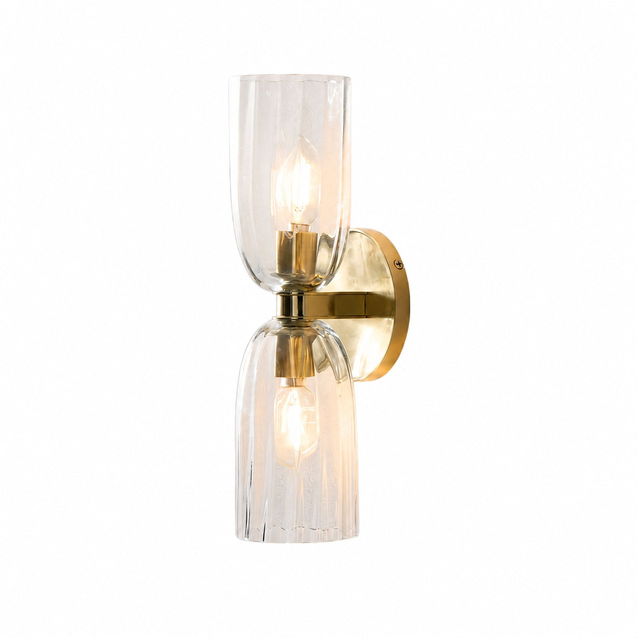 Vega Glass Minimalist Globe Wall Sconce Soft Diffused Glow Available in One or Two Lights