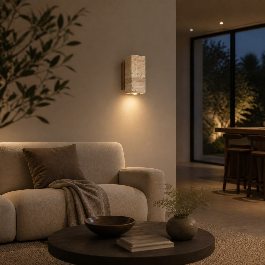 Modern Sculptural Metal Wall Lamp – Minimalist Sconce for Bedroom Living Room Hallway