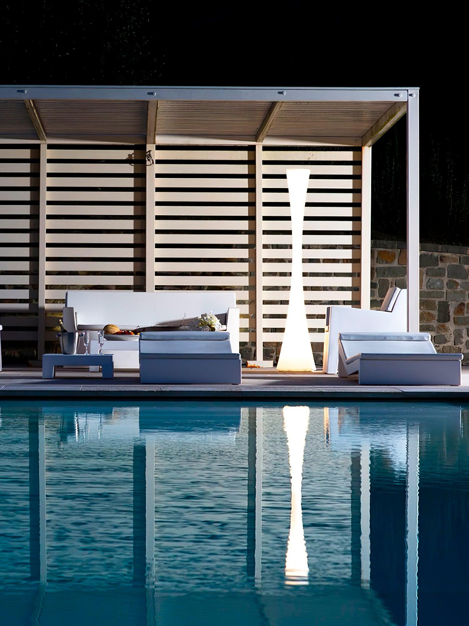 Romantic Simple White Column Floor Lamp