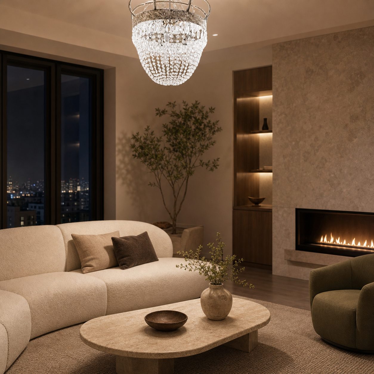 Abella Tear Drop Chandelier