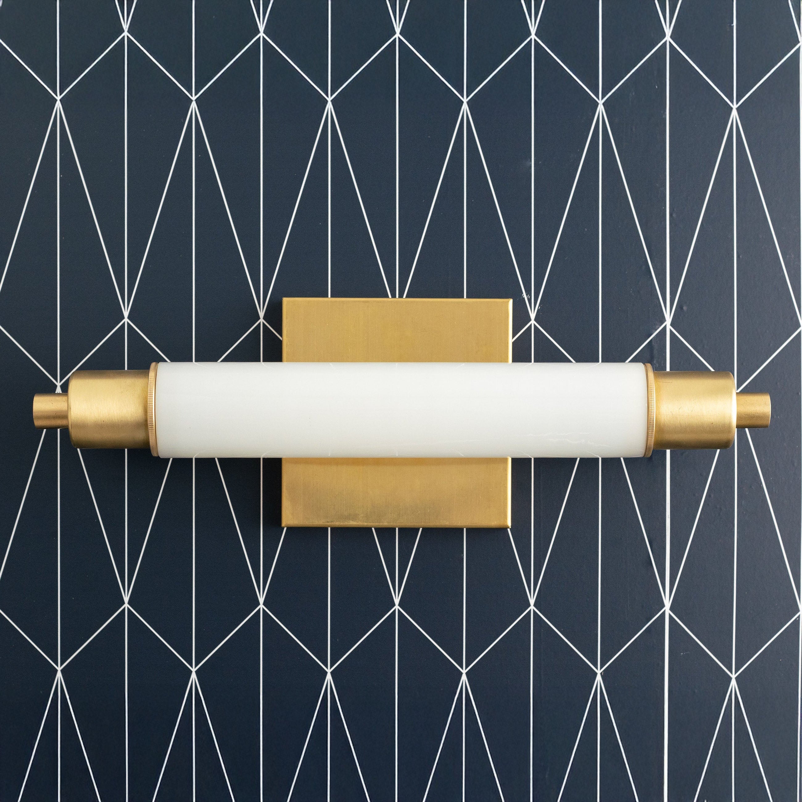 Ornato Luxe Modern Vanity Sconce - Art Deco Wall Light with Cylinder Shade