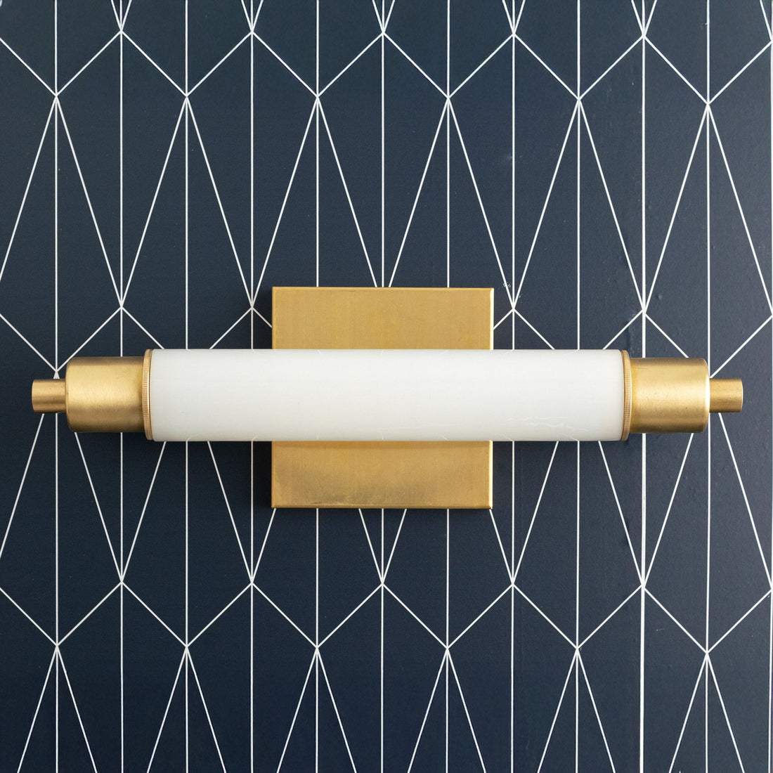 Ornato Luxe Modern Vanity Sconce - Art Deco Wall Light with Cylinder Shade