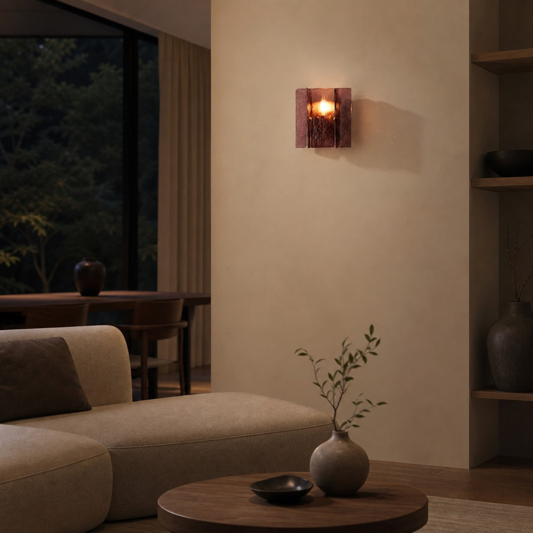 Lumiridge Modern Wall Light – Minimalist Design Metal Glass Fixture for Living Room