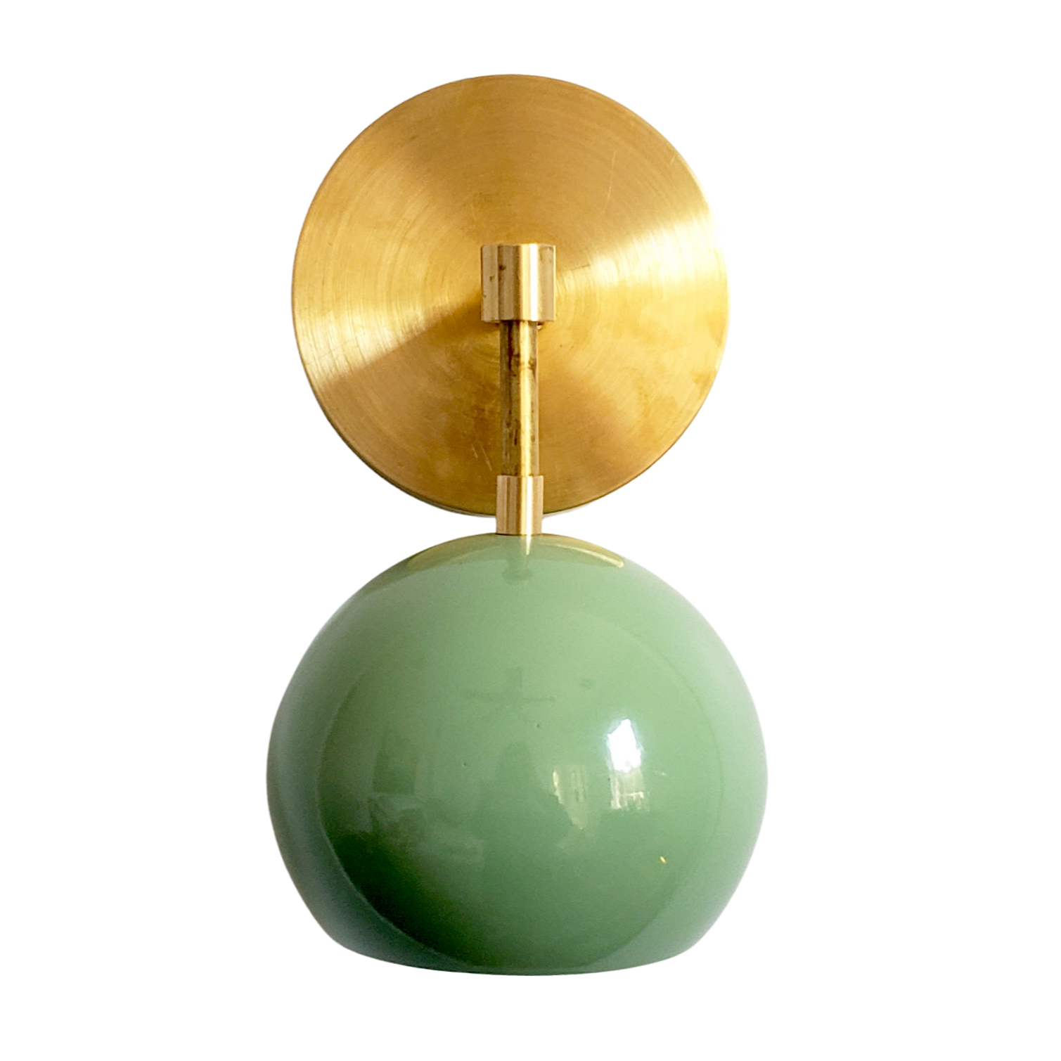 Vintage Inspired Spring Green Globe Wall Sconce
