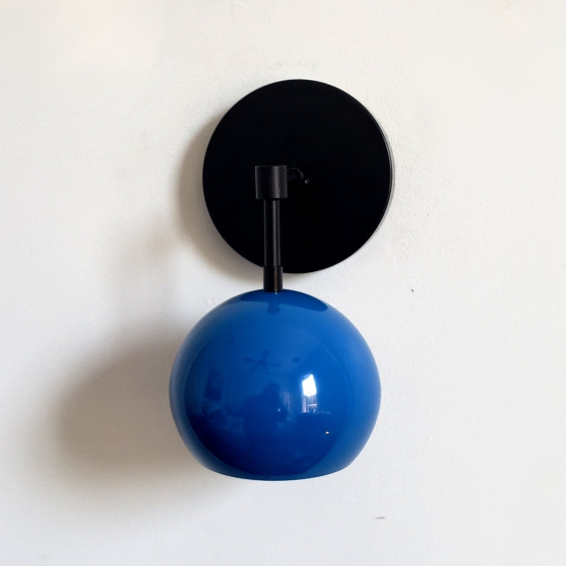 Modern Stylish Navy Globe Accent Wall Sconce