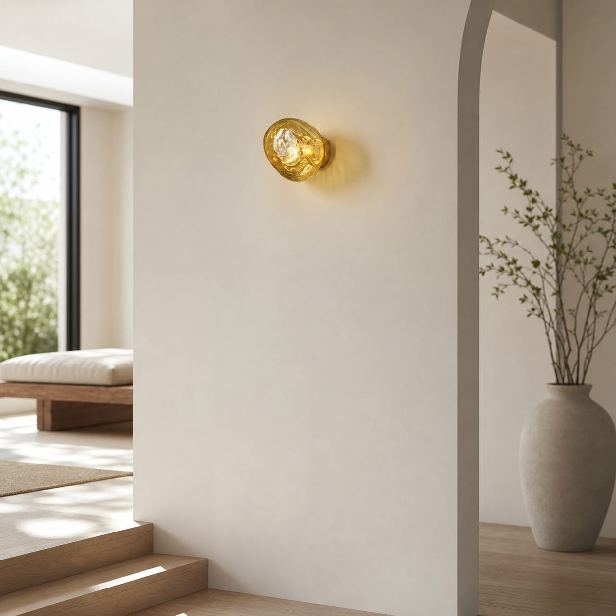 Glyador Modern Effect Wall Sconce Organic Surface Light for Living Room N27