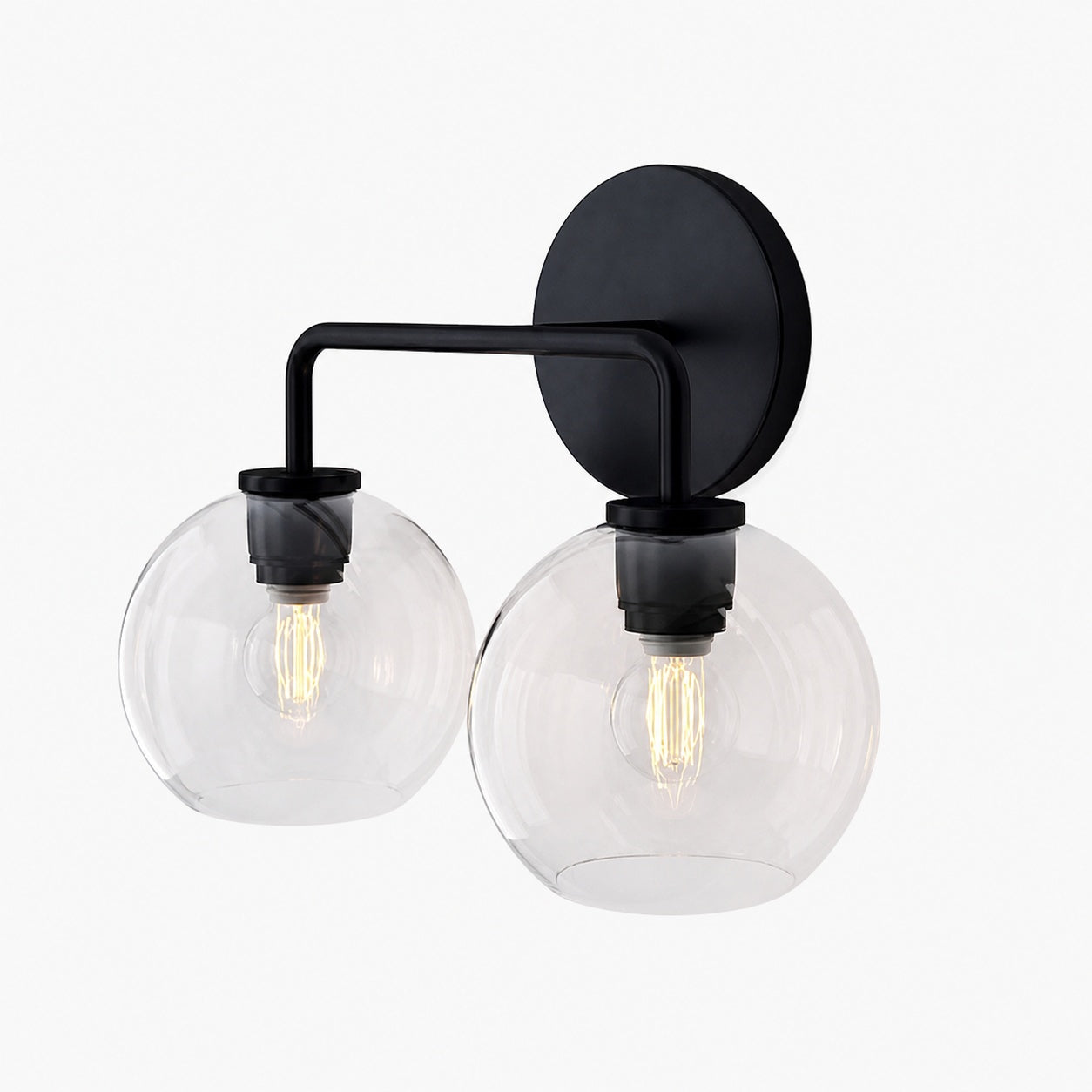 Selvion Artistic Globe Sconce Light - Handcrafted Glass Sculptural Wall Fixture