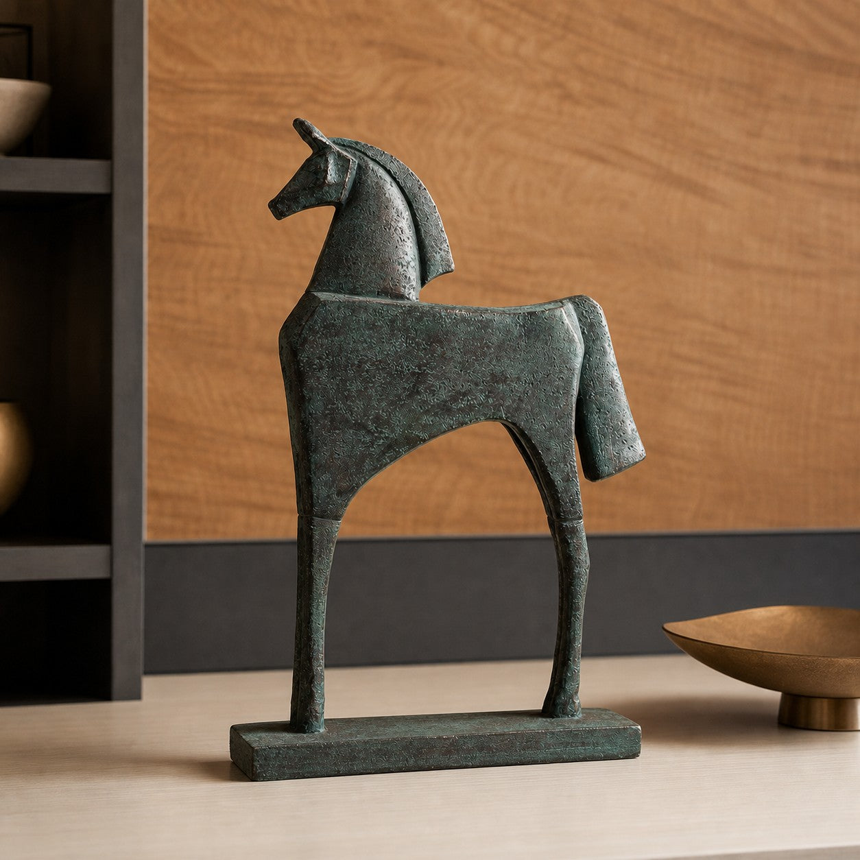 Equora horse or bull resin sculpture variant