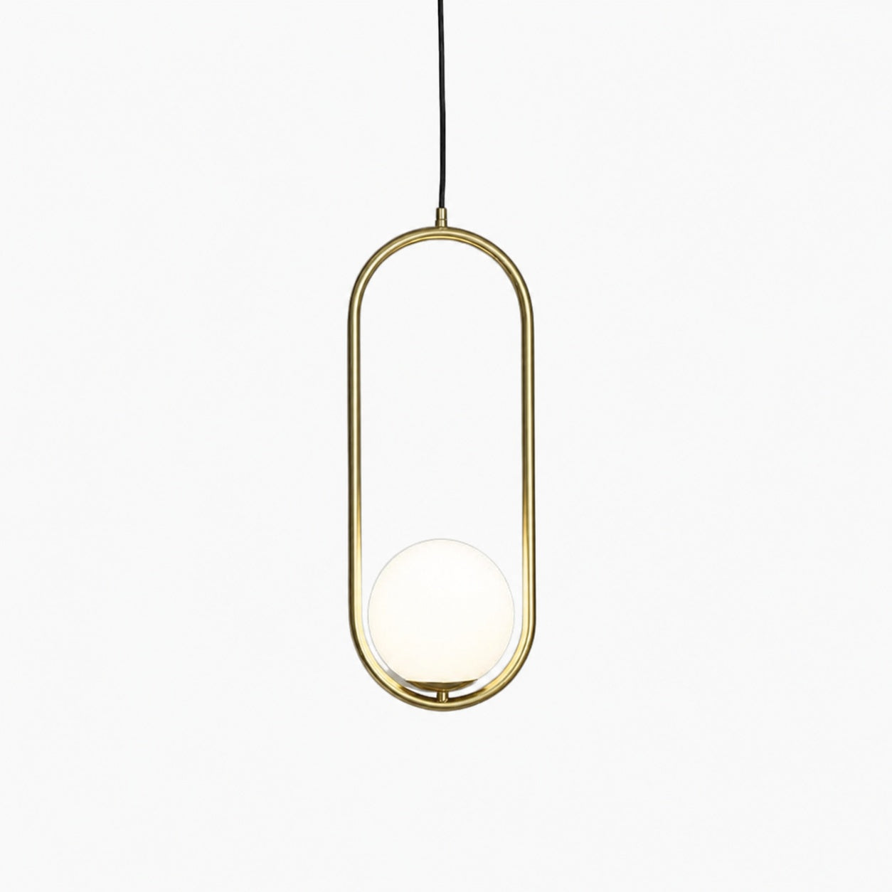 Halozen Modern Pendant Light - Soft Oval Profile Design Decorative Hanging Lamp for Living Room
